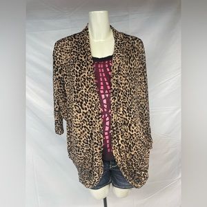 Zenana Outfitters Cheetah Cardigan- Women’s Small